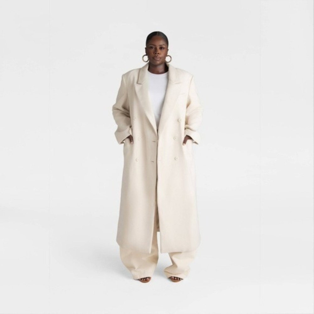 KBB by KAHLANA Target Women's XXL / X Extra Large The Maxi Coat Cream Wool NWT!